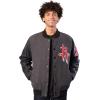 imageUltra Game Mens NBA Official Game Time Varsity JacketHeather Charcoal