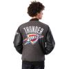 imageUltra Game Mens NBA Official Game Time Varsity JacketHeather Charcoal