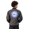 imageUltra Game Mens NBA Official Game Time Varsity JacketHeather Charcoal