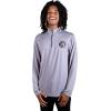 imageUltra Game Mens NBA Official Quarter Zip Long Sleeve Pullover TShirtHeather Charcoal
