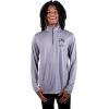 imageUltra Game Mens NBA Official Quarter Zip Long Sleeve Pullover TShirtHeather Charcoal