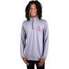 imageUltra Game Mens NBA Official Quarter Zip Long Sleeve Pullover TShirtHeather Charcoal