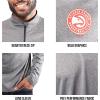 imageUltra Game Mens NBA Official Quarter Zip Long Sleeve Pullover TShirtHeather Gray