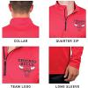 imageUltra Game Mens NBA Official Quarter Zip Long Sleeve Pullover TShirtTeam Color