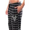 imageUltra Game Mens NBA Official Sleepwear Super Soft Flannel Pajama Loungewear PantsMilwaukee Bucks