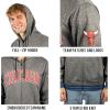 imageUltra Game Mens Soft Fleece Full Zip Jacket HoodieHeather Charcoal