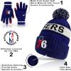 imageUltra Game NBA Boys Girls Super Soft Winter Beanie Knit Hat With Extra Warm Touch Screen GlovesTeam Color