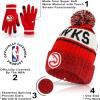 imageUltra Game NBA Boys Girls Super Soft Winter Beanie Knit Hat With Extra Warm Touch Screen GlovesTeam Color