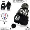 imageUltra Game NBA Boys Girls Super Soft Winter Beanie Knit Hat With Extra Warm Touch Screen GlovesTeam Color