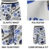 imageUltra Game NBA Boys NBA Official AllOver Print Basketball ShortsWhite