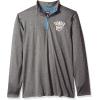 imageUltra Game NBA Mens NBA Mens Quarter Zip Long Sleeve Pullover TShirtHeather Charcoal