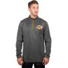 imageUltra Game NBA Mens NBA Mens Quarter Zip Long Sleeve Pullover TShirtHeather Charcoal