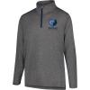 imageUltra Game NBA Mens NBA Mens Quarter Zip Long Sleeve Pullover TShirtHeather Charcoal