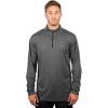 imageUltra Game NBA Mens NBA Mens Quarter Zip Long Sleeve Pullover TShirtHeather Charcoal