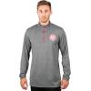 imageUltra Game NBA Mens NBA Mens Quarter Zip Long Sleeve Pullover TShirtHeather Charcoal