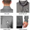 imageUltra Game NBA Mens NBA Mens Quarter Zip Long Sleeve Pullover TShirtHeather Charcoal