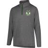 imageUltra Game NBA Mens NBA Mens Quarter Zip Long Sleeve Pullover TShirtHeather Gray
