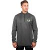 imageUltra Game NBA Mens NBA Mens Quarter Zip Long Sleeve Pullover TShirtHeather Gray