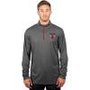 imageUltra Game NBA Mens Quarter Zip Pullover Long Sleeve TeeHeather Gray