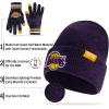 imageUltra Game NBA Official Boys Super Soft Winter Beanie Knit Hat with Extra Warm Touch Screen GlovesTeam Color