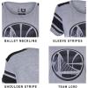 imageUltra Game NBA Womens TShirt Box Out Varsity Stripe Tee Shirt GrayGray