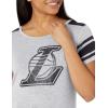 imageUltra Game NBA Womens TShirt Box Out Varsity Stripe Tee Shirt GrayGray