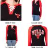 imageUltra Game NBA Womens Womens Super Soft Long Sleeve Laceup ShirtBlack