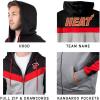 imageUltra Game NBA mens Ultra Game Nba Mens Contrast Back Cut Full Zip Hoodie SweatshirtBlack