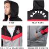 imageUltra Game NBA mens Ultra Game Nba Mens Contrast Back Cut Full Zip Hoodie SweatshirtBlack