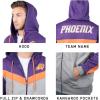 imageUltra Game NBA mens Ultra Game Nba Mens Contrast Back Cut Full Zip Hoodie SweatshirtDark Purple