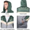 imageUltra Game NBA mens Ultra Game Nba Mens Contrast Back Cut Full Zip Hoodie SweatshirtHunter Green