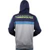 imageUltra Game NBA mens Ultra Game Nba Mens Contrast Back Cut Full Zip Hoodie SweatshirtMidnight Blue
