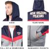 imageUltra Game NBA mens Ultra Game Nba Mens Contrast Back Cut Full Zip Hoodie SweatshirtNavy