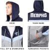 imageUltra Game NBA mens Ultra Game Nba Mens Contrast Back Cut Full Zip Hoodie SweatshirtNavy
