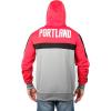 imageUltra Game NBA mens Ultra Game Nba Mens Contrast Back Cut Full Zip Hoodie SweatshirtRed