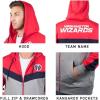 imageUltra Game NBA mens Ultra Game Nba Mens Contrast Back Cut Full Zip Hoodie SweatshirtRed
