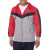 imageUltra Game NBA mens Ultra Game Nba Mens Contrast Back Cut Full Zip Hoodie SweatshirtRed
