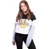 imageUltra Game NBA womens Soft Fleece Crop Top Pullover Hoodie WomensBlack