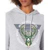 imageUltra Game NBA womens Soft Fleece Crop Top Pullover Hoodie WomensHeather Gray