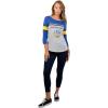 imageUltra Game Womens NBA Official Raglan Baseball 34 Long Sleeve ShirtHeather Gray