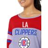 imageUltra Game Womens NBA Official Raglan Baseball 34 Long Sleeve ShirtHeather Gray