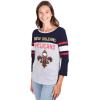 imageUltra Game Womens NBA Official Raglan Baseball 34 Long Sleeve ShirtHeather Gray