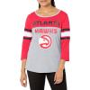 imageUltra Game Womens NBA Official Raglan Baseball 34 Long Sleeve ShirtHeather Gray
