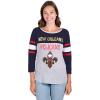 imageUltra Game Womens NBA Official Raglan Baseball 34 Long Sleeve ShirtHeather Gray