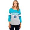 imageUltra Game Womens NBA Official Raglan Baseball 34 Long Sleeve ShirtHeather Gray