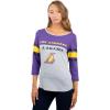 imageUltra Game Womens NBA Official Raglan Baseball 34 Long Sleeve ShirtHeather Gray