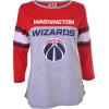 imageUltra Game Womens NBA Official Raglan Baseball 34 Long Sleeve ShirtHeather Gray
