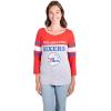 imageUltra Game Womens NBA Official Raglan Baseball 34 Long Sleeve ShirtHeather Gray