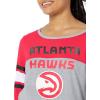 imageUltra Game Womens NBA Official Raglan Baseball 34 Long Sleeve ShirtHeather Gray