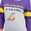 imageUltra Game Womens NBA Official Raglan Baseball 34 Long Sleeve ShirtHeather Gray